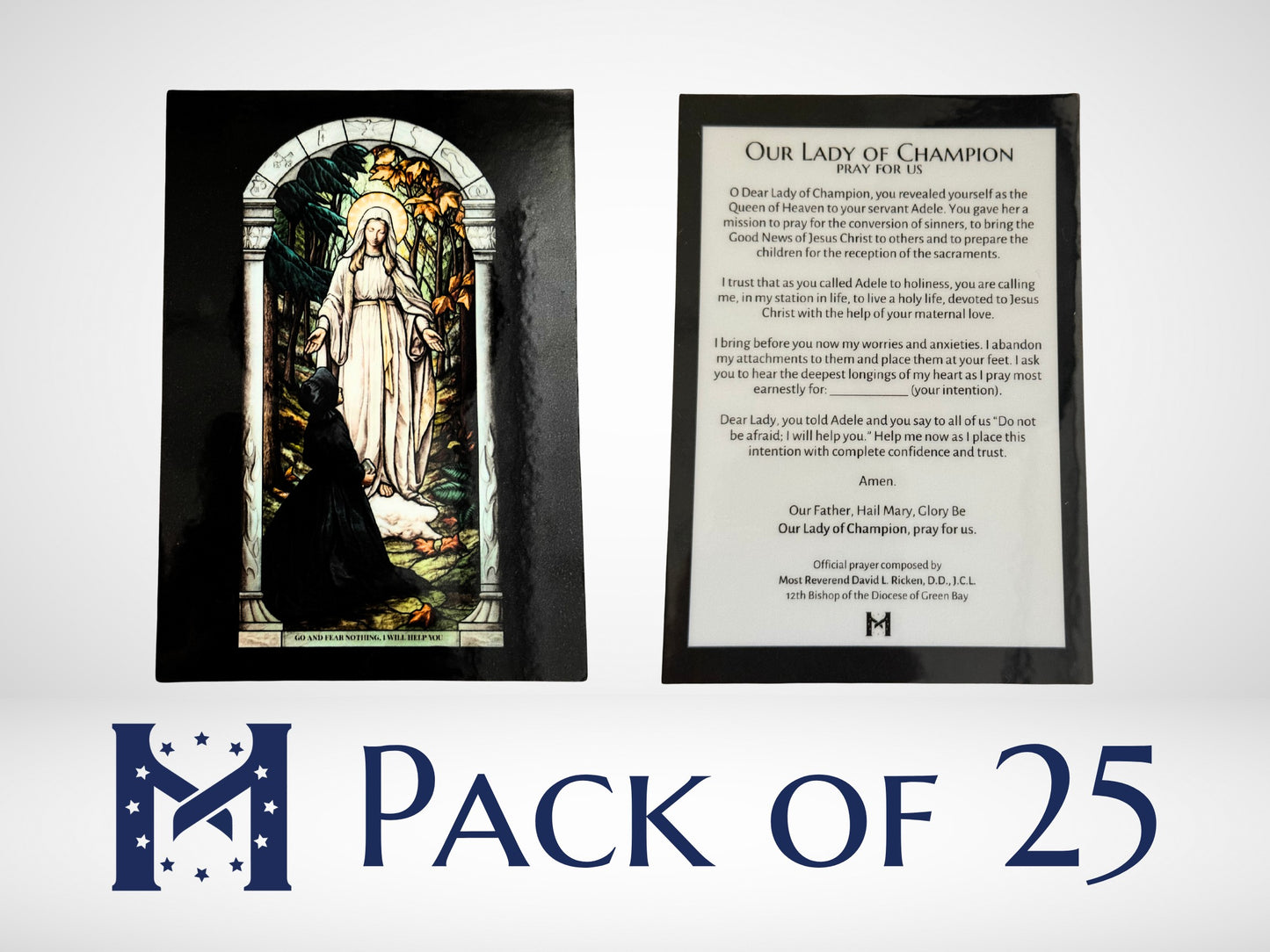 Our Lady of Champion Holy Card 25 pk