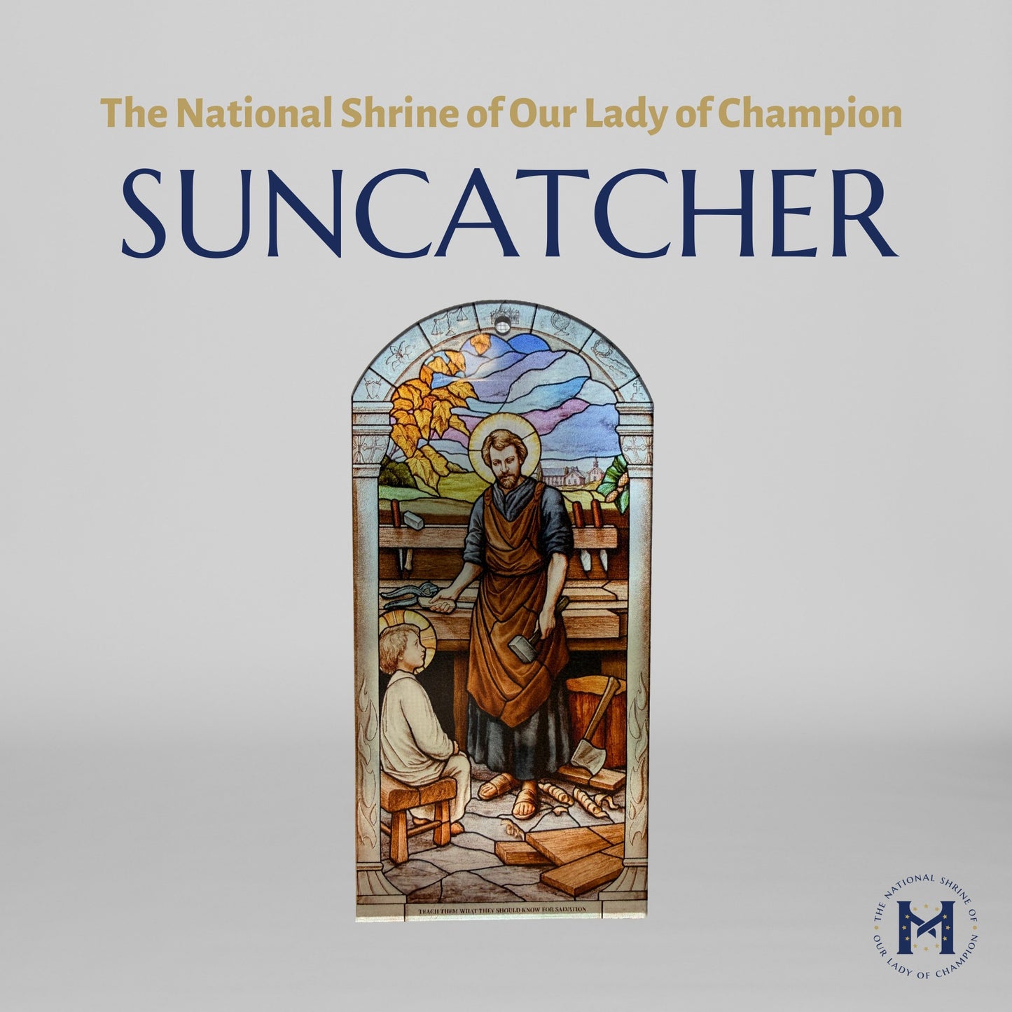 Acrylic Joseph Stained glass window replica 5" H X 2.25" W