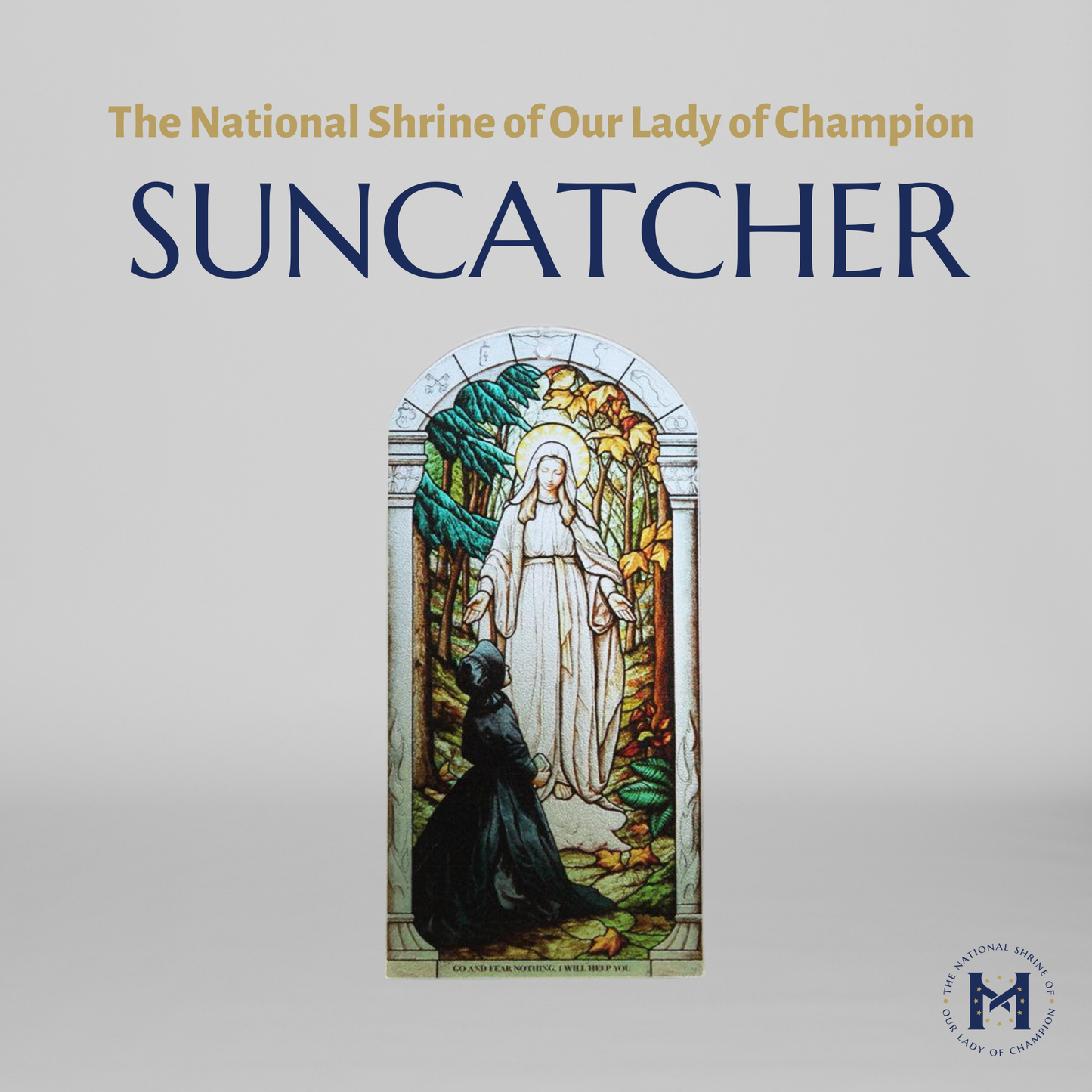 Acrylic Apparition Stained glass window replica 5" H X 2.25" W