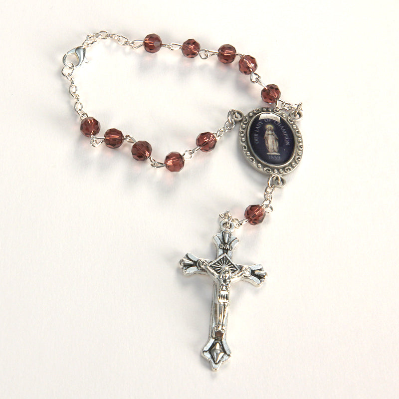OLOC Auto Amethyst  Rosary